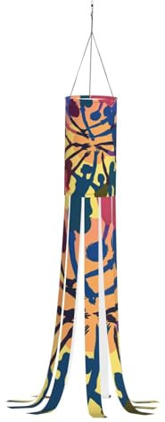 TTYDOKLA Calze a vento autunnali con stampa di gioco di ginnastica, da appendere all'aperto, calze a vento del Ringraziamento, manica a vento fantasma, per decorazioni esterne