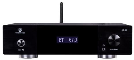 Tonewinner AD-60 - Amplificatore integrato 2 x 80 W in classe AB con Bluetooth 5.0 (Nero)