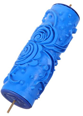 STOBOK Pattern Roller Paint Brush Roller Wood Grain Tool Rubber Glue for Painting Tools Decorating Flower Pattern