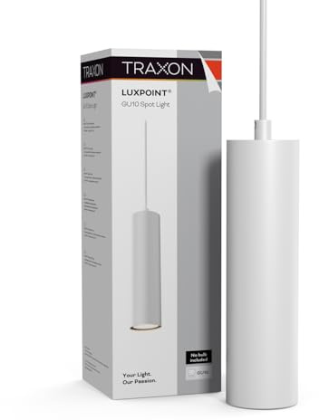 TRAXON LUXPOINT Lámpara colgante - suspendido para Bombilla GU10 (no incluida) spot light aluminio IP20 techo interior superficie 220-240V moderno (Blanco)