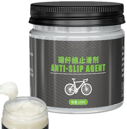 Lubrificante per biciclette in fibra di carbonio – Pasta antiscivolo per parti in carbonio sulla bicicletta | Pasta di montaggio per reggisella e manubrio | Grasso di carbonio per costruzione di telai