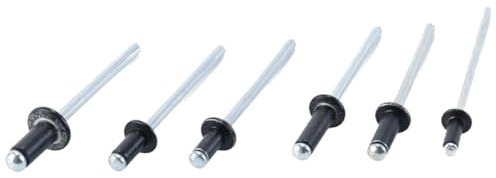 Gorise 120 st/set blindnit, svart aluminium öppen rund kärna dragnit för möbler sortimentskit