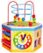 Bino Combi-Motorikwürfel 7+1, Spielzeug für Kinder ab 1 Jahr (Motorikspielzeug mit sieben Spielformen, hochwertiges Holzspielzeug, Förderung der feinmotorischen Fähigkeiten), Mehrfarbig