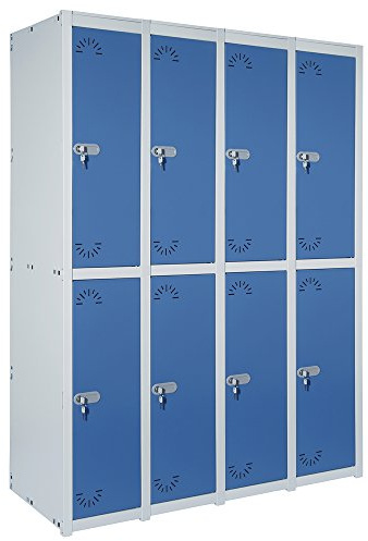 Taquilla metálica 2 Puertas. Módulo de 4 cuerpos. Med.: 1800x1230x520 mm. Desmontado