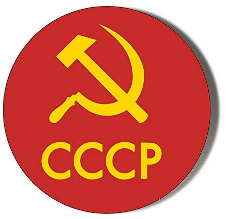 Gift Insanity HAMMER AND SICKLE COMMUNIST RED45mm novelty badge