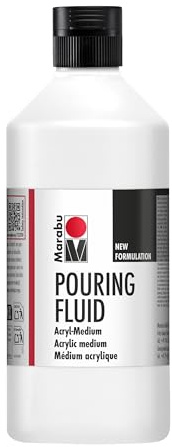 Marabu Pouring Fluid Acrylique liquide, médium de lissage fluide, technique de la peinture fluide et coulées - Améliore les propriétés de dégradé des peintures acryliques, ne jaunit pas
