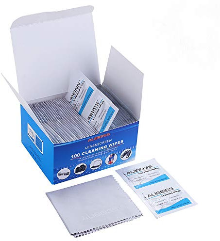Pre-moistened Lens and Glass Cleaning Wipes,Portable Screen Wipes Travel Cleaner for Glasses, Camera, Cell Phone, Smartphone, Tablet and Other Delicate Surfaces (100 pack)