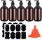 5 Piezas Botellas Vacías Bomba de Prensa, 500 ml Dispensadores de Jabón, Botella Recipiente Botes de Champú para Loción, Gel de Ducha, Jabón de Manos