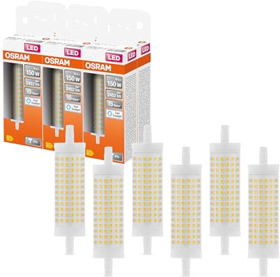 OSRAM LED Line LED-lampa med R7s eftermonterad bas, 19 W / 2452 lm, klar, | , LED Lamps, 28.00 Millimetres dia, , 6-Pack
