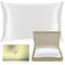 SILKSLEEK 100% Mulberry Silk Pillowcase for Hair and Skin, 22 Momme Silk Bedding, Hypoallergenic Natural Silk Pillowcase, Hidden Zipper Closure, 1 Pc Gift Box (White, 50x75cm)