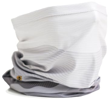 WHTE MOSS Performance Neck Gaiter & Headband – UPF 50+ Moisture-Wicking, Ultra-Soft, Breathable Sports Buff Face Mask for Men & Women, All-Season Sweatband (Mountain White)