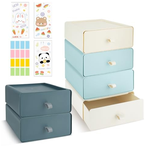 6 PCS Escritorio Cajonera Armario Interior, Organizador Cajones Cocina