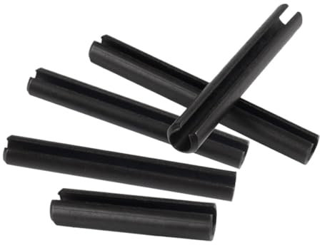 EJPPDHCO 5-100 pièces M1.5M2M2.5M3 M4 M5 65 Goupilles Droites à Ressort en Acier au manganèse Noir Goupille Fendue à Tige Creuse cylindrique à Ressort(M4-50pcs,16mm)
