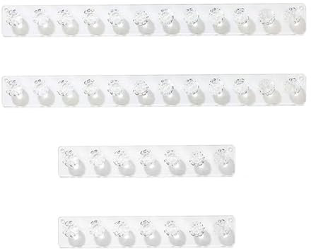 YSJCHEBS Paquete De 4 Soportes Transparentes para Collares, Caja De Almacenamiento para Colgar Joyas, Colgador De Joyas, Accesorios De Armario, Gancho para Collares, Colgador De Acrílico