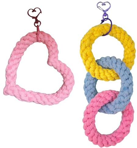 Rebellious 2 Pz/Set Giocoso Colorato Arrampicata Giocattolo Dondolo Per Animali Piccoli Abbellisce La Gabbia Con Movimento E Divertimento