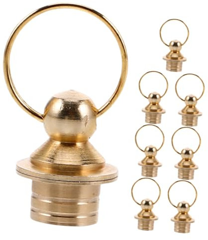 RORPOIR Small Brass Gourd Covers, 8pcs Decorative Closure for DIY Crafts