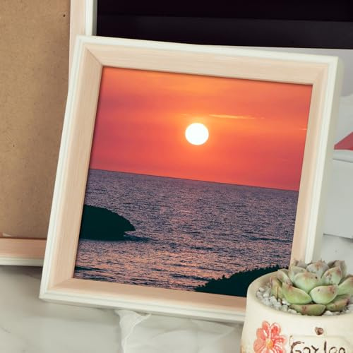 marysgift Square 5x5 Picture Photo Frame with Mount Freestanding, Pink 5X5