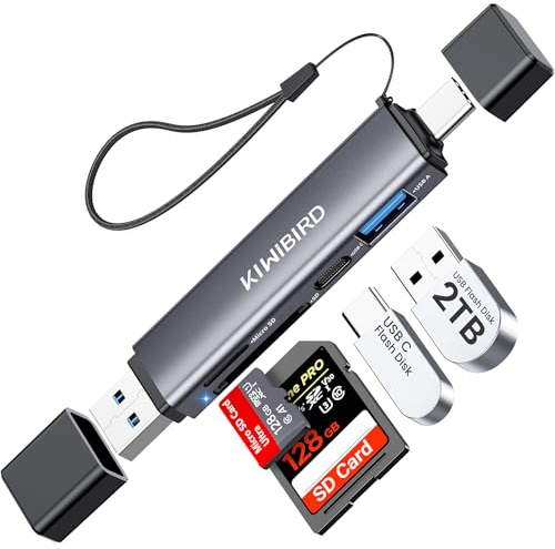 Lettore schede SD per PC, lettore SD USB C, adattatore microSD tipo C, card reader USB 3.0 per SDHC SDXC compatibile con Mac Galaxy S25 S24 telefono Android iPhone 16 15 Plus Pro Max MacBook Air