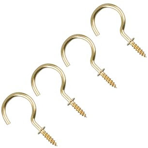 TERF® Tornillo redondo de 30 mm para colgar en el hombro, 30 mm, chapado en latón, para oficina, hogar, jardín, uso interior y exterior, paquete de 20