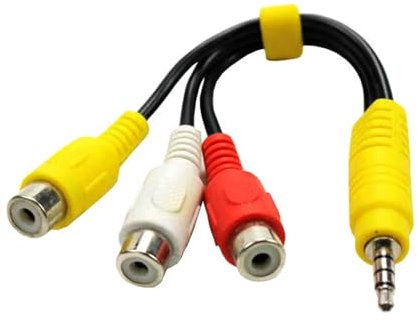 GMBYLBY 3.5 Mm Macho A 3RCA Cable Divisor Estéreo Femenino 3.5 Mm Macho A 3RCA Femenino Sound Composite Adaptador para Teléfono Portátil