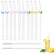 12 Reusable Drinking Straws with 2 Cleaning Brushes, Eco-Friendly Bendable Straws for Smoothies, Cocktails, Iced Coffee, and Beverages, Perfect for Home, Office, or Travel