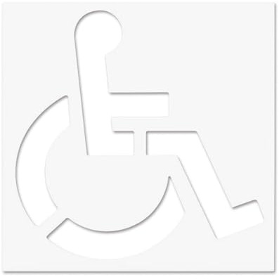 Pochoir Pour Place De Stationnement Handicapé,Modèle Au Sol Pour Handicapé | Marquages Au Sol Résistants Aux Intempéries Et Visibles Pour Voies D Accès Des Personnes À Mobilité Réduite