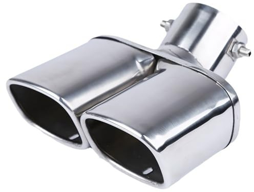 Dual Exhaust Tips Universal Sturdy Stainless Steel Square Car Exhaust Tip with Drainage Hole for Car Accessories Auto Accessories Auto Tip