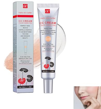 Color Correcting Changing CC Cream,Crema CC ligera para Color Correcting,Corrector facial para Maquillaje Femenino