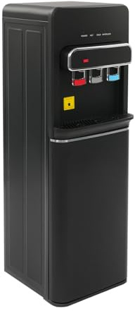 TFGXUE Distributore di acqua con riempimento a terra, dispenser di acqua con funzione di raffreddamento e riscaldamento, temperatura regolabile, 3 prese, distributore di acqua da terra per ufficio o