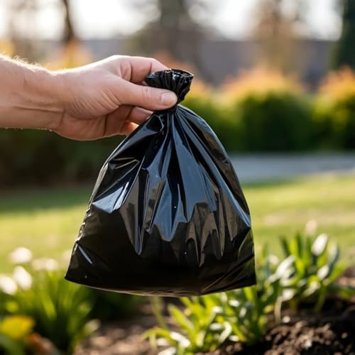 Nqyjm Sacchetti per escrementi di cani, 750 pezzi, nero, 30 x 20 cm, in PE, adatti per uscire