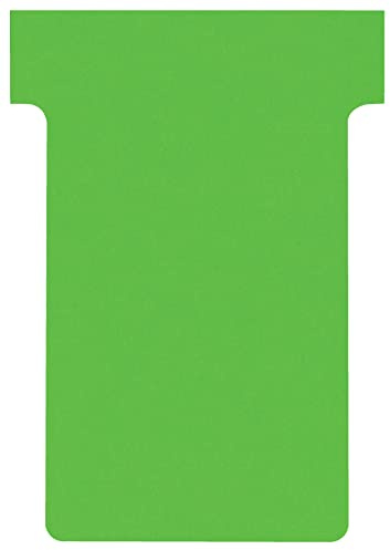 Nobo T-Cards Tab Top 15mm W60x Bottom W48.5x Full H85mm Size 2 Dark Green Ref 32938903 [Pack of 100]