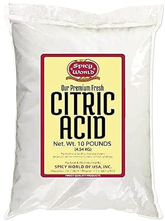 Pure Citric Acid, 10 Pound - Food Grade & Non-GMO- Natural Food Preservative, Beauty Ingredient- by Spicy World