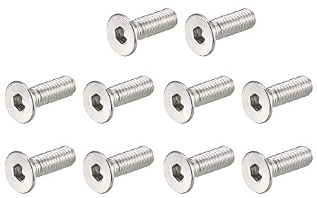 uxcell M3 x 10mm Metric Hex Socket Countersunk Flat Head Screw Bolts 100PCS
