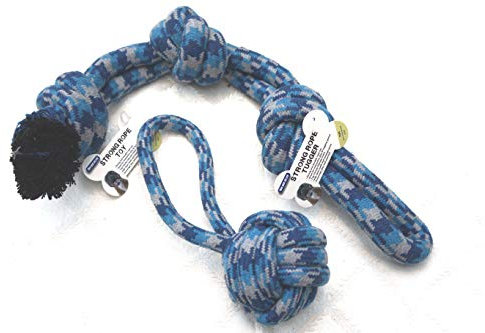 Paradise Pets GIANT MEGA TOUGH ROPE TOYS FOR EXTRA LARGE & GIANT BREED DOGS (SET OF TWO - BLUE)