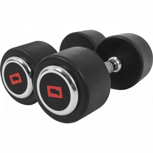 Gorilla Sports® Manubri Palestra - Fissi, Peso a Scelta 2,5-50kg, Singolo o Coppia, con/Senza Porta, Ghisa, Rivestimento in Gomma, Impugnatura Antiscivolo, Cromata - Pesi Palestra, Dumbbells