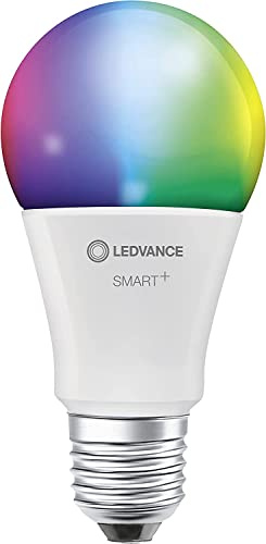 Ledvance Smarte LED-Lampe mit WiFi Technologie, Sockel E27, Dimmbar, Lichtfarbe änderbar (2700-6500K), RGB Farben änderbar, ersetzt Glühlampen mit 60 W, SMART+ WiFi Classic Multicolour, 2er-Pack