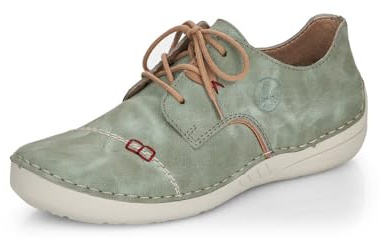 Rieker Women Lace-Up Shoes 52528, Ladies Comfort Shoes,Removable Insole