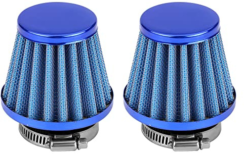 ETOPARS 2 st blå motorcykel luftintagsfilter kit auto kall luftintag filter 60 mm ren klämma luftfilter induktionsförgasare off road skoter