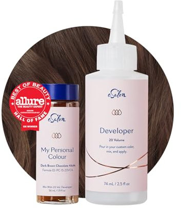 eSalon Permanent Hair Colour Set, 100% Grauabdeckung, Heimcolorationen, 0% Ammoniak Haarfarben, Multidimensionale Haarfarben, Professionelle Haarfarben