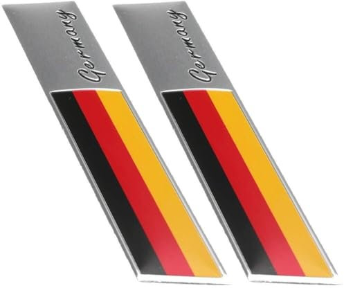 Abbdbd 2 Pezzi/Set Adesivo Emblema per Auto Germania Adesivo per Auto Decalcomania Paraurti Decorazione del Corpo Bandiera Distintivo Emblema Adesivo per Auto