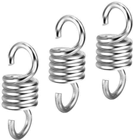 Amaca Spring in Confezione da 3, Dondolo da Giardino Ispessita, capacità di Carico del Ganci a Molla 300 kg, Estensione Molla per Appendere l'altalena del Portico, Sacchi di Sabbia