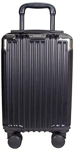 Generisch La Liberté Handgepäck-Koffer Ryanair Maße - 40x20x25 cm (Schwarz)