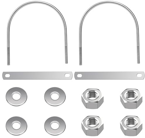 Tunejoy M8 rund U-bult U-bultar i rostfritt stål för rörfästning inre bredd: 133 mm höjd: 160 mm 2 stycken