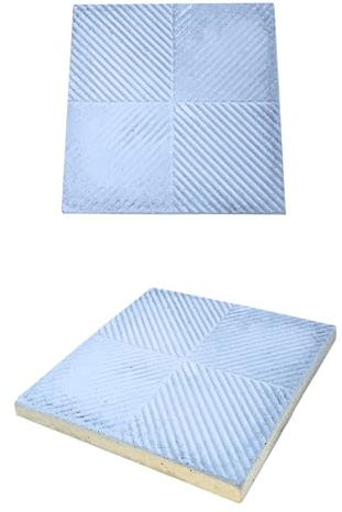 Fanuli Manufatti Base Ombrellone in Cemento 50x50 – Mattone Rigato Grigio 20 kg per Zavorra Ombrelloni da Giardino – Resistente alle Intemperie – Made in Italy (1, Rigato Grigio)