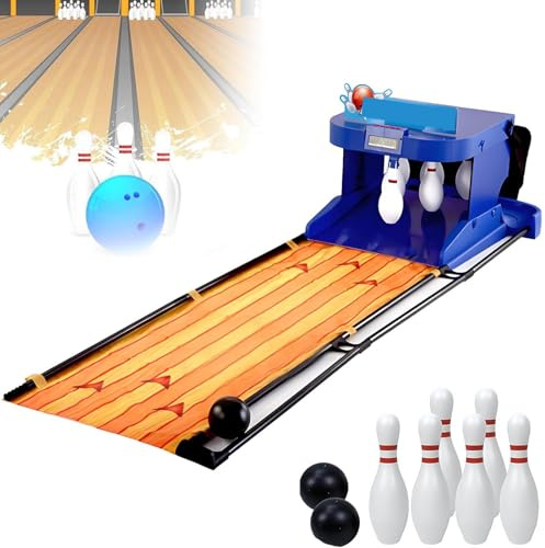 Elektroniskt LED-bowlingspel - Bowlingkonsol för inomhusbruk med automatisk återställning och resultattavla för pojkar, flickor och vuxna 3.5m/11ft