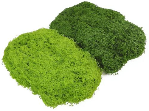Oneyee 200g Artificial Moss Decorative in Dark and Light Green for Crafts | 100g of each shade,Fake Moss Decoration for Home, Garden,Landscaping, Floristry,Model Making,Arts and Crafts