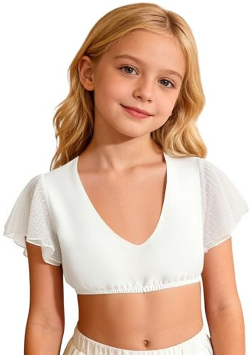 Blouse Fille Dirndl Oktoberfest Chemise Traditionnelle pour Fille Col V
