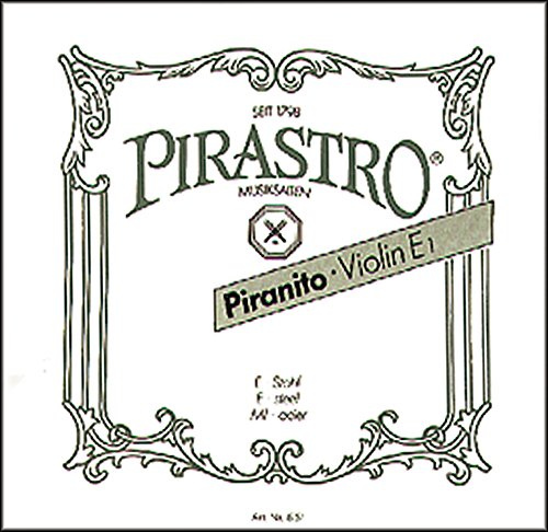 Pirastro Piranito 3/4-1/2 Größe Violinensaiten Set, mittlere Stärke Stahlsaiten, Kugelende, Ersatzzubehör, ideal für Schüler-Geigenspieler