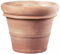 Pflanzgefäß Blumentopf Übertopf konisch rund Doppio Bordo LISCIO Echtes Terrakotta -Handarbeit- ABSOLUT FROSTFEST (30cm)