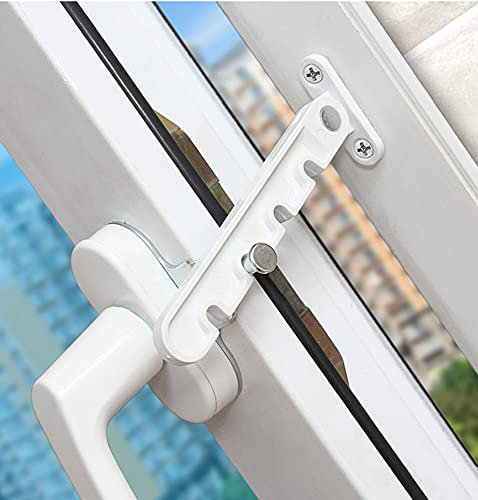 MOTT 50 Adjustable Casement Window Restrictor Latch,Childproof Window Safety Locks,Window Latch,Aluminum/UPVC/Wooden Window Ventilation Restrictor